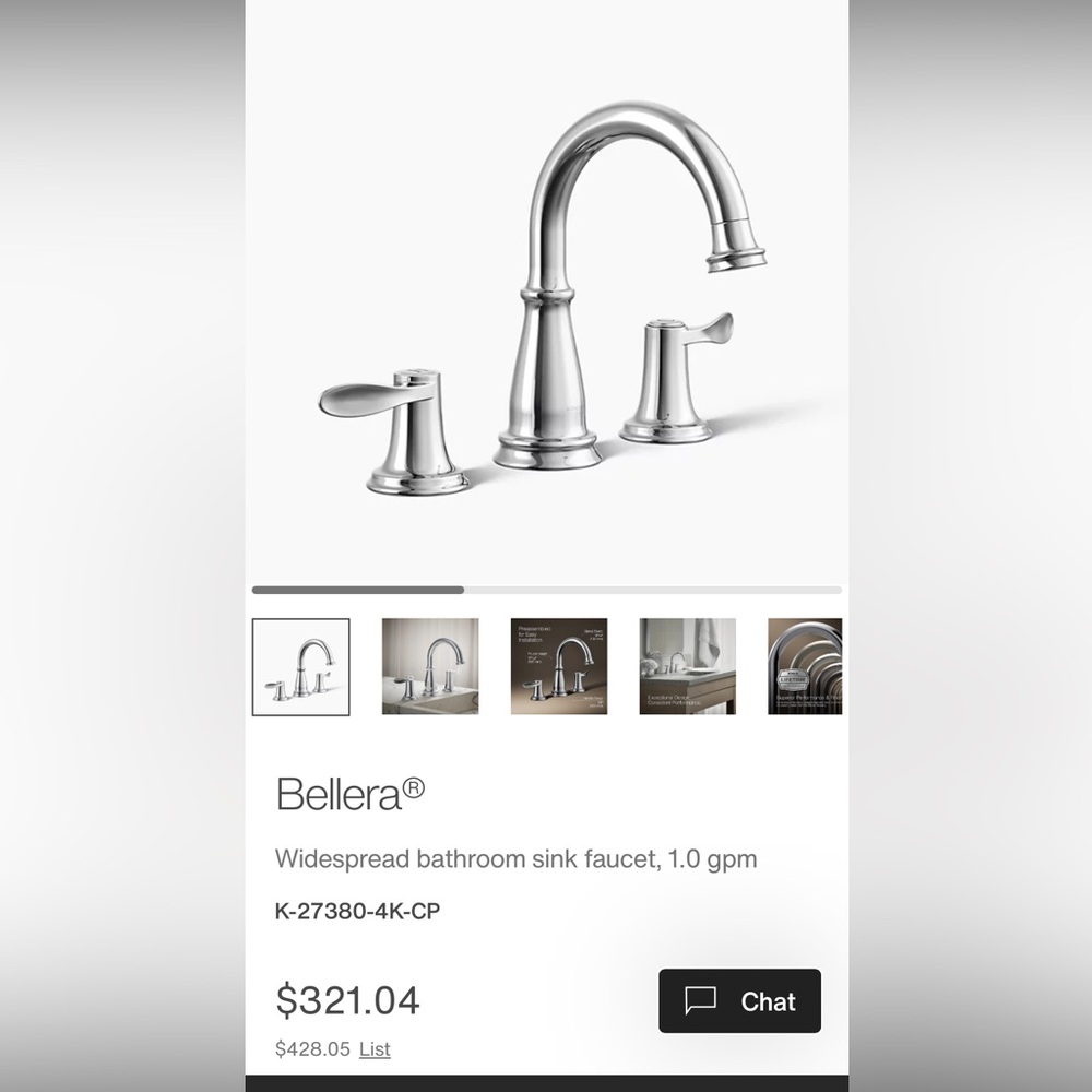 Kohler Chrome Bathroom Faucet